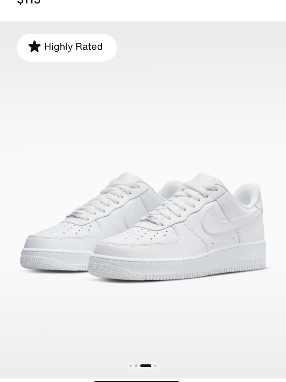 Nike Men's All-White Low Top Sneakers